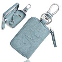 Multifunctional Fashion Smart Key Holder, Unisex, Letter Embossed Design, Transparent Window, Zipper Closure, Compatible With Smart Key, Includes Carabiner, Cute Style, Suitable For Commuting And School Use - Multicolor - View 21