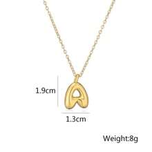 One Piece Bubble Letter Necklace Gold Plated Necklace Initial Necklaces For Women Girls Dainty Bubble Alphabet Pendant Personalized Jewelry Gift