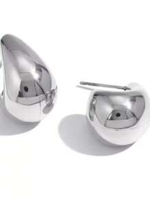 极简奢华泪珠设计时尚耳环，高端休闲优雅风格 - 金色簡約時尚水滴耳飾 - 查看 6