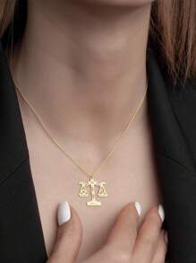 Collier personnalisé avec nom, cadeau d'avocat, bijou avec pierre de naissance du signe Balance, style d'avocat, cadeau d'anniversaire