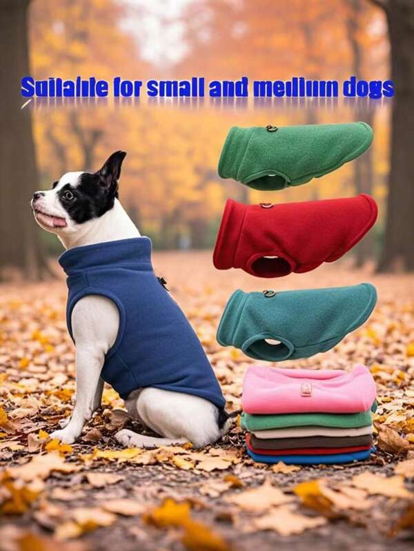 Ropa para perros de forro polar cálida de otoño e invierno, chaleco suave con argolla en D para cachorros pequeños, gatos, Chihuahua, Bulldog Francés, Pug