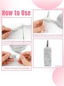 91cm Resin Drill Strip Drill With Flash Drill Hot Drill Clothing Accessories Diamond Self-Adhesive Drill Paste Jewelry Accessories