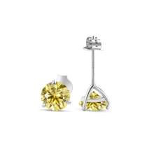 三爪闪亮莫桑石设计耳钉 925 纯银首饰 可爱简约风格日常佩戴配饰