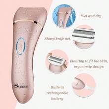 1入組ABS電動脫毛器，現代主義家用防水脫毛器