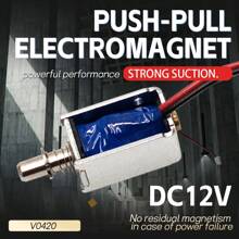 1pc DC12V Push&Pull Type V0420 Open Frame Electromagnet Keepping Force 2.45N Travel 3mm Linear Solenoid ,Automation Production Components Valve Control Sensors Departure Conveyor Positioning Door Control Systems Robotic Arms Courier Cabinets