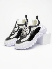 Men's Casual Comfortable Lace-Up Running Shoes, Solid Color Design Suitable For Outdoor Sports And Daily Wear, All Season Comfort & Durability