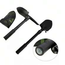1pcs Folding Shovel Pick Spade Digging Multifunctional Compact Outdoor Camping Black - Black - View 12