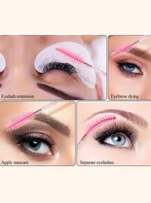 Eyelash Extension Kit Disposable Micro-Cleaning Swab Brush With Eyelash Brush Lip Brush Mascara Wand Applicator Eyelash Extension Kit Beauty Wand Kit Beauty & Personal Care150/300/450/600pcs
