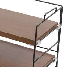 SanBouSi 2-Tier Desk Bookshelf, Desktop Organization, Modern Desk Shelf - màu đen - Xem 7