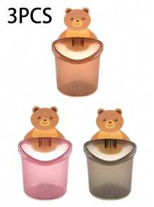 1个带排水孔的牙刷架 - 壁挂式，多功能牙膏牙刷收纳盒，适用于浴室，浴室配件，家居装饰，完美的浴室收纳壁挂式牙刷架，无线浴室整理架，家居浴室装饰，秋季装饰，返校装饰 - 彩色 - 查看 16