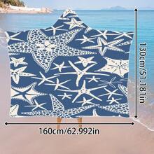 1 pièce Serviette de plage à capuche extra large, surdimensionnée, super absorbante, couverture de plage anti-sable, serviette de plage en fibre super fine, indispensable pour l'été, coupe-vent, écran solaire, plage, fête, séchage en voyage, camping, accessoires de plage, cadeau essentiel de vacances