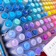 1 Set Multi-Colour Acrylic Paint Soft Tip Pen Stroke Marker Set Multi-Color Waterproof Quick Dry Marker Creative DIY Handbook Painting Graffiti God Poster Handwriting Greeting Card Drawing Pen Art Design Gift Stationery Student Office Hand Drawing Tools Cost-Effective Art Tools
