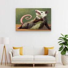 1pc Framed Christmas Possum Wooden Canvas Painting High Quality Wall Art Prints Poster Direct Hanging Wall Picture Decor For Home Gifts, Living Room, Christmas Gift, Bathroom, Bedroom, Kitchen 2D - Framed - View 3