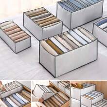 可折叠收纳袋，带网格的轻便衣物袋，大容量袋 - 灰色 - 查看 5