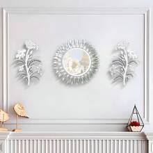 1pc Fashion Luxury Wall Decor Mirror, Classic Round Shape Mirror Wall Decor, Sunflower Design Home Wall Decor, 25cm (10 Inch), Suitable For Living Room, Dining Room, TV Background Wall Decor Best Gifts Birthday Graduation