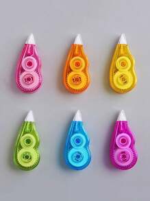 6pcs Easy-Glide Correction Tape - Instant Error Fix, Ideal For Students & Office Use