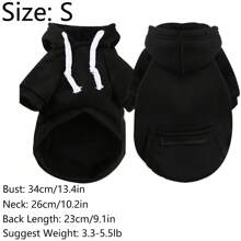 1 pieza Capucha para mascota unicolor - Negro - Ver 23