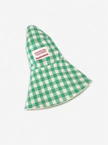 1pc Women Reversible Checkered Bucket Hat, Tie Closure, Casual Sunscreen Hat For Spring/Autumn, Suitable For Outdoor And Daily Use - MZ2679 - View 4