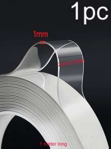 20pcs/1pc Heavy Duty Double Sided Tape - Reusable, No Trace, Strong Adhesive, Multi-Purpose, Removable, Washable, Suitable For Jack Plate, Hooks, Mats, Murals, Double Sided Tape Fixing Randomly Cut Strong Adhesive Multiple Scenarios Can Be Used