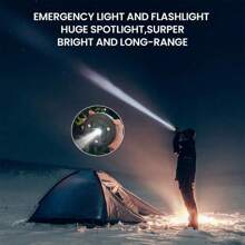Magnetic Camping Starry Sky Atmosphere Lamp: 2000mAh Battery Life + Type-C Fast Charging Battery Level Visualization ▎Strong Light Flashlight + 7-Color Soft Light + 10m Light Strip Outdoor Camping & Home Dual Use - Multicolor - View 6