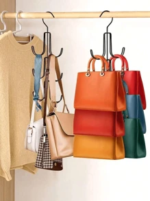 1PC Bag Rack Hook-Multi-Function Belt Tie Hook, 3-Layer Bag Hanger Iron Handbag Belt Hook, Home Cloakroom Storage Rack,Back To School,Dorm Essentials - Multicolor - View 2