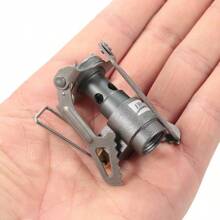 BRS Réchaud à gaz ultra-léger en alliage de titane pour le camping en extérieur, 25g, brûleur de pique-nique ultra-léger, mini-réchaud de poche intégré, convient pour la randonnée et le trekking en extérieur, réchaud de cuisson portable pliable