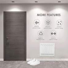 2025-NEW LFIEVO Wall-Mounted Stool Optional Seat Height 35cm42cm The Invisible, Foldable Solid Wood Stool Saves Space And Has A Maximum Load Capacity Of 300 Kg White Wood Color - 影像顏色 - 查看 2