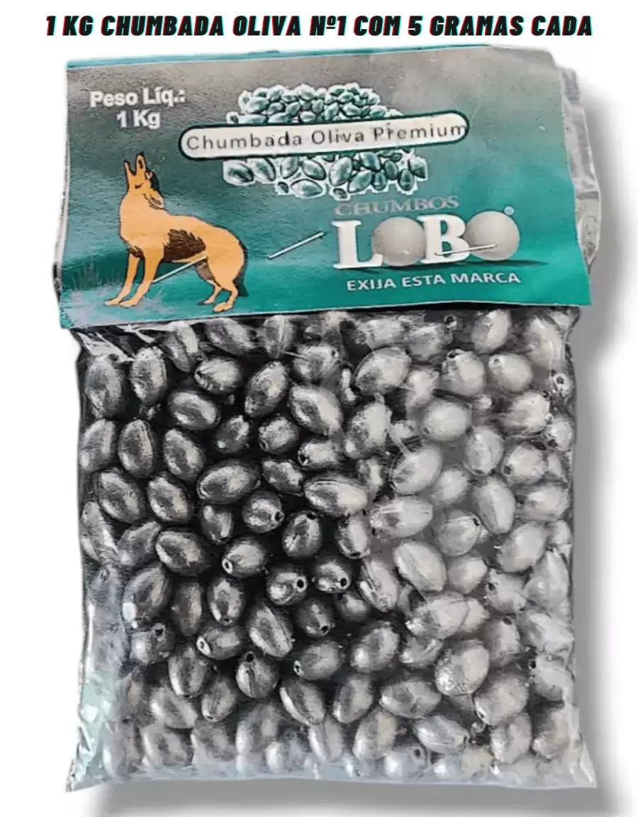 Olive Sinker For Fishing (1 KG) - Size 1 - 5 Grams - Lobo - 深灰色 - 查看 1