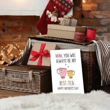 1Pc Charming Mother's Day Card From Daughter To Mom - Perfect For Tea Lovers, Unique And Funny Mom Gift,Back To School,School Supplies - Multicolor - View 3