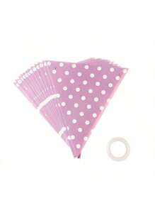 1 Set de 12 piezas de Banderines de papel con lunares y triángulos con 1 rollo de 5m de cuerda de colores, decoración de guirnalda para el hogar, lugar de celebración, cumpleaños, boda, decoración de la habitación, decoración del jardín, decoración de boda, decoración del hogar, regalo de fiesta, pancarta de tapiz, decoraciones de cumpleaños, decoraciones de fiesta