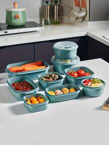 3 pezzi di contenitori per alimenti in plastica adatti al microonde con coperchi, adatti per frutta, verdura, ravioli, carne, uova, zenzero, aglio, cipolle | Riutilizzabili, multifunzionali, a tenuta stagna, ideali per casa e cucina