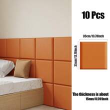 Cycleader 10片装北欧ins风格轻奢浮雕墙板3d立体纹理软包墙贴即撕即贴防撞墙贴pu皮革墙贴墙纸可裁剪可撕可弯曲易粘贴易保养送礼生日毕业房间装饰家居装饰墙面装饰浴室装饰卧室装饰房间装饰用品客厅装饰家居装饰客厅墙面艺术墙纸贴纸个性贴纸 - 彩色 - 查看 13