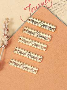 10Pcs Metal Vintage Label DIY Bag Clothes Hat Sewing Label Clothing Accessories Retro Silvery Bronze Alloy Label Bag DIY Accessories Hand Made Letter Labels Buttons Alloy Pendant Tags Button For DIY Jewellery Making Sewing Clothing Decoration,Metal Buttons Label Charm Pendant DIY Craft Handmade Making Accessories Craft Decorations Handmade Clothing Accessories Decor DIY Handmade Clothes Labels,DIY Jewelry Accessories Pendant - Multicolor - View 7