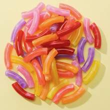 50 件简约彩色弯管珠，DIY 珠宝配件，适用于项链、耳环、手链 - 彎管珠 - 查看 6