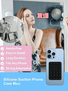 10pcs Double-Sided Silicone Suction Cup Upgrade Suction Cup Card Package Square Single Sided Phone Suction Cup Holder Adhesive Phone Case Holder Silicone Phone Accessories For Women For Men Wallet Mini Wallet Purse Wallet Magsafe Wallet Card Wallet