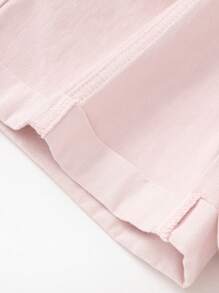 Balabala Quần short denim bông cho bé gái, giản dị & thoáng khí - trắng đỏ - Xem 7