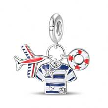 1 件镀银旅行爱好邮箱日记鸡尾酒岛年轻航行旅行包外出约会假期休闲时间吊坠适合原创手链项链手链珠子 DIY 珠宝制作女士订婚派对礼物送给女朋友 - W-PAC1613 - 查看 22