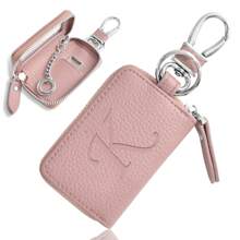 Multifunctional Fashion Smart Key Holder, Unisex, Letter Embossed Design, Transparent Window, Zipper Closure, Compatible With Smart Key, Includes Carabiner, Cute Style, Suitable For Commuting And School Use - Multicolor - View 24