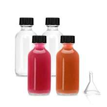 10 sztuk 2 Oz 60ml Mała przezroczysta szklana butelka z pokrywkami, puste pojemniki na napoje wielokrotnego użytku do soku, imbiru, olejków eterycznych, butelki na wodę do użytku na zewnątrz, do uprawiania sportu