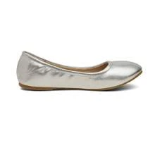 Women's Slip On Round Toe Ballet Flats Pumps Shoes - Silver - View 7