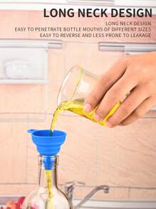 2 Packs, 2 Inches, Soft, High Temperature Resistant Foldable Silicone Small Funnel For Safe Use For Hydrothermal Flow Diversion. Unique Foldable Design, Easy To Store And Save Space. The Funnel Has A Precise Diameter And Can Effectively Prevent Liquid From Splashing Or Spilling. Simple Cleaning, Clean It With One Rinse. Suitable For Making Seasonings In Home Kitchens, Packing Edible Oils, Alcohol And Other Liquids, Kitchen Tools