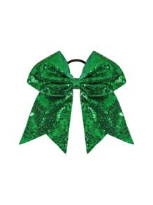 1 pièce nœud pour cheveux personnalisé pour filles, bandeau avec nom personnalisé, lien pour cheveux à paillettes multicolores, accessoire de cheveux élastique pour pompons de cheerleading, accessoire de cheveux exquis à personnaliser pour pompons de cheerleading pour filles