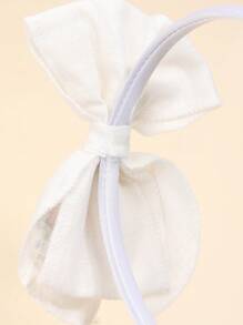 1 件装白色刺绣蝴蝶结头带，适合女孩休闲发带，日常发饰 - 彩色 - 查看 3