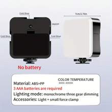 1pc Portable Mini Clip-On Fill Light, White Light Portable LED Video Light, Camera And Camcorder Video Recording, For Photo Selfie Video Recording, Zoom Meetings, Interviews, Live Streaming, Video Logging, Family Gatherings, Christmas Party Shooting, Hand-Held Selfies, Outdoor Activities