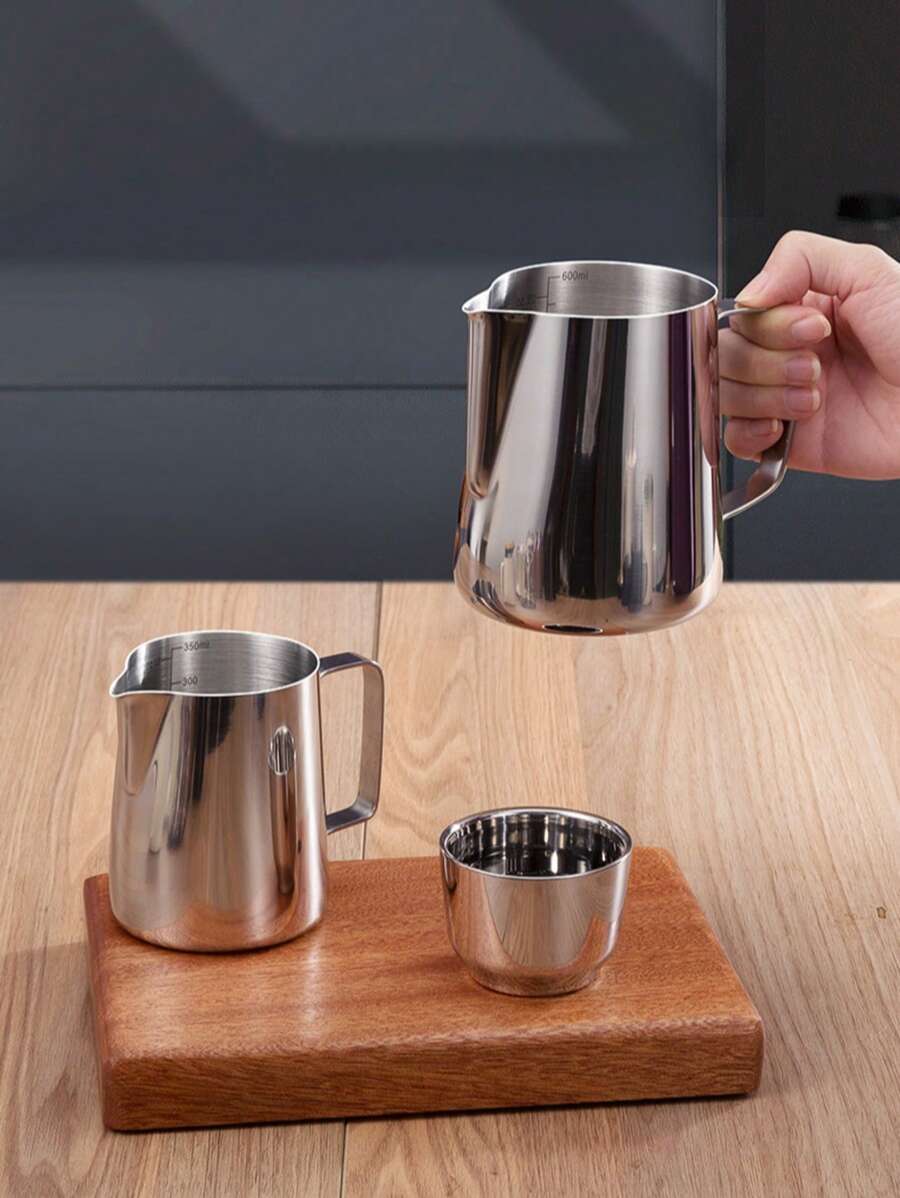 Bình tạo bọt sữa 12oz, vòi phun hơi nước cho máy pha cà phê espresso, bình hấp sữa bằng thép không gỉ để tạo hình cappuccino latte art, kèm bút trang trí, thích hợp cho mùa tựu trường.