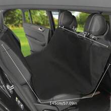 1pc Pet Rear Car Seat Cover, Waterproof & Dirt Proof Auto Back Seat Protector Mat For Cats & Dogs - Black - View 2