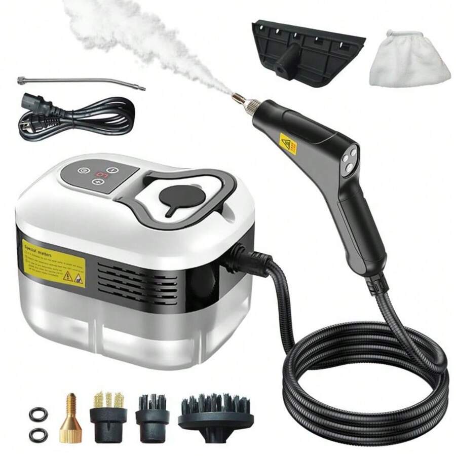 SRGARH 2500W High Temperature Handheld Steamer For Car Detailing, Portable Steam Cleaning Machine For Home Use Kitchen Grease Car Detailing,Ressurized Handheld Multi-Surface Natural Steam Cleaner, Portable Steamer For Car, Kitchen, Bathroom - New Upgrade-White - View 1