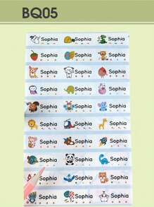 Custom Transparent Waterproof Name Labels For School Supplies, Personalized Stickers For Water Bottles, Lunch Boxes, And Personal Items, Ideal For Daycare, Camp, And Sports Activities, Seal, No-Iron, Reusable, Adhesive Cute, Adorable, Colorful Custom, Personalized, Unique Ideal Gifts For Him Her, Family, Friends, Son, Daughter, School Students For Anniversaries, For Children's Day Home, School - Multicolor - View 31