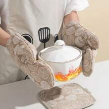 Oven Mitts And Pot Holders Set - 粉色 - 查看 3
