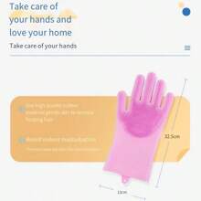Pet Dog Cat Bath Gloves, Bath Brush, Pet Bath Massage Hair Removal Gloves, Scrubbing Brush, Hair Removal And Grooming Tool, Anti Scratch Silicone Bath Brush Supplies